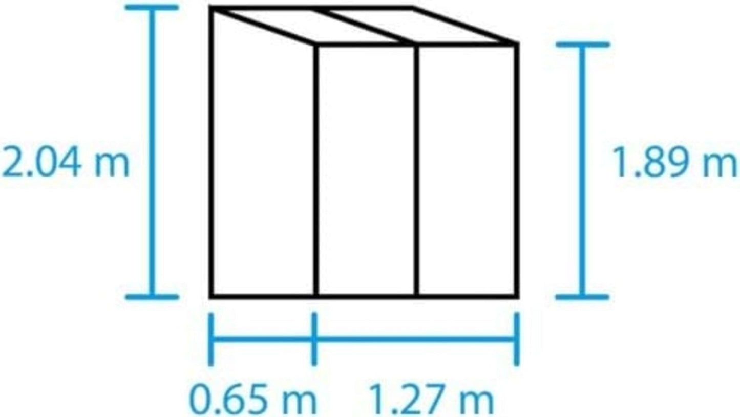 Halls Gewächshaus "Qube Lean-to", 0,8 M² (24)