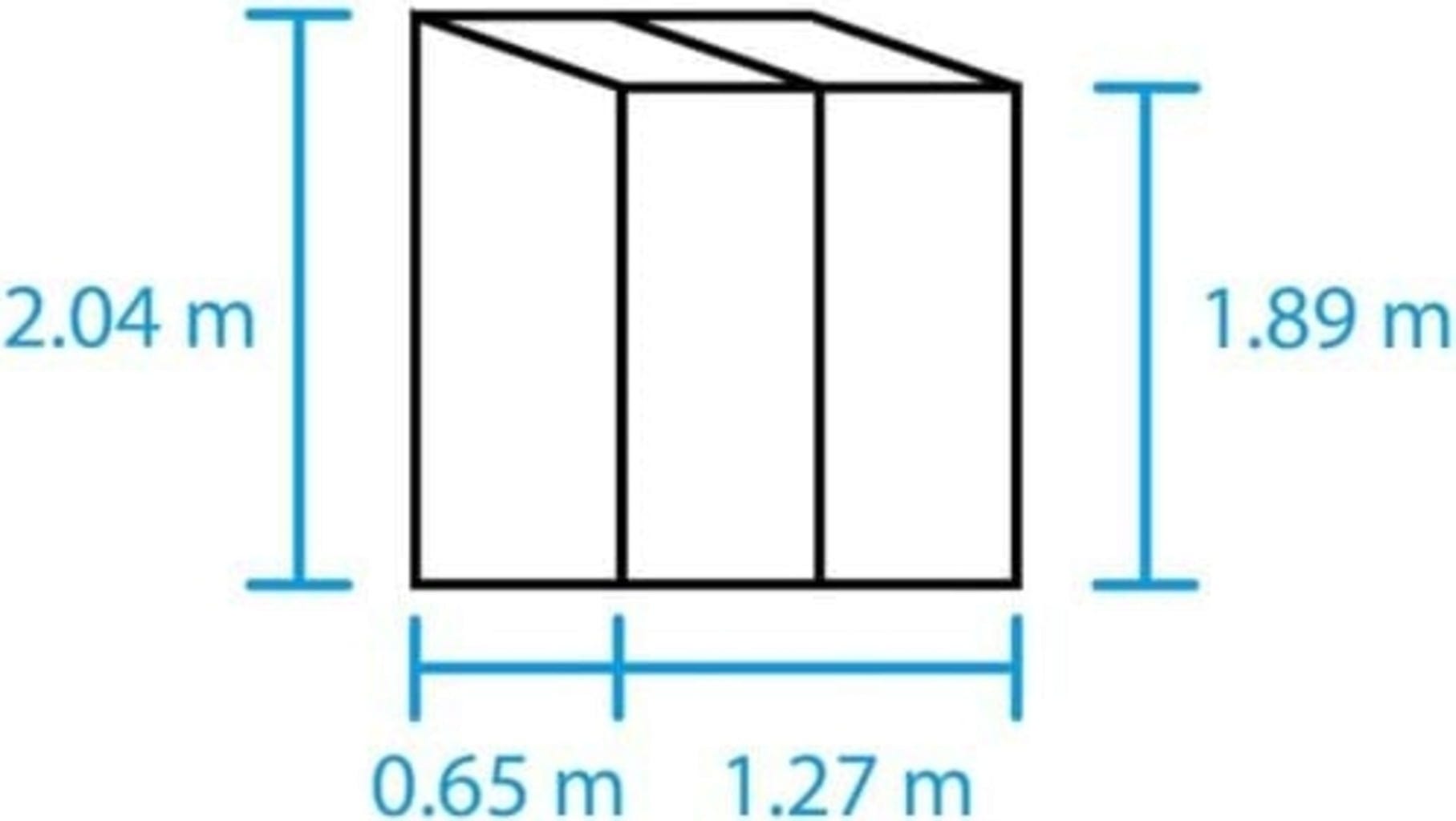 Halls Gewächshaus "Qube Lean-to", 0,8 M² (24)