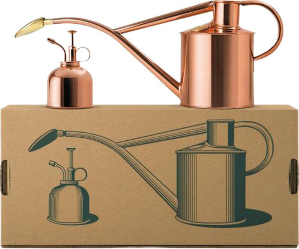  Kupfer Gießkanne & Sprüher Set "Classic", Kupfer