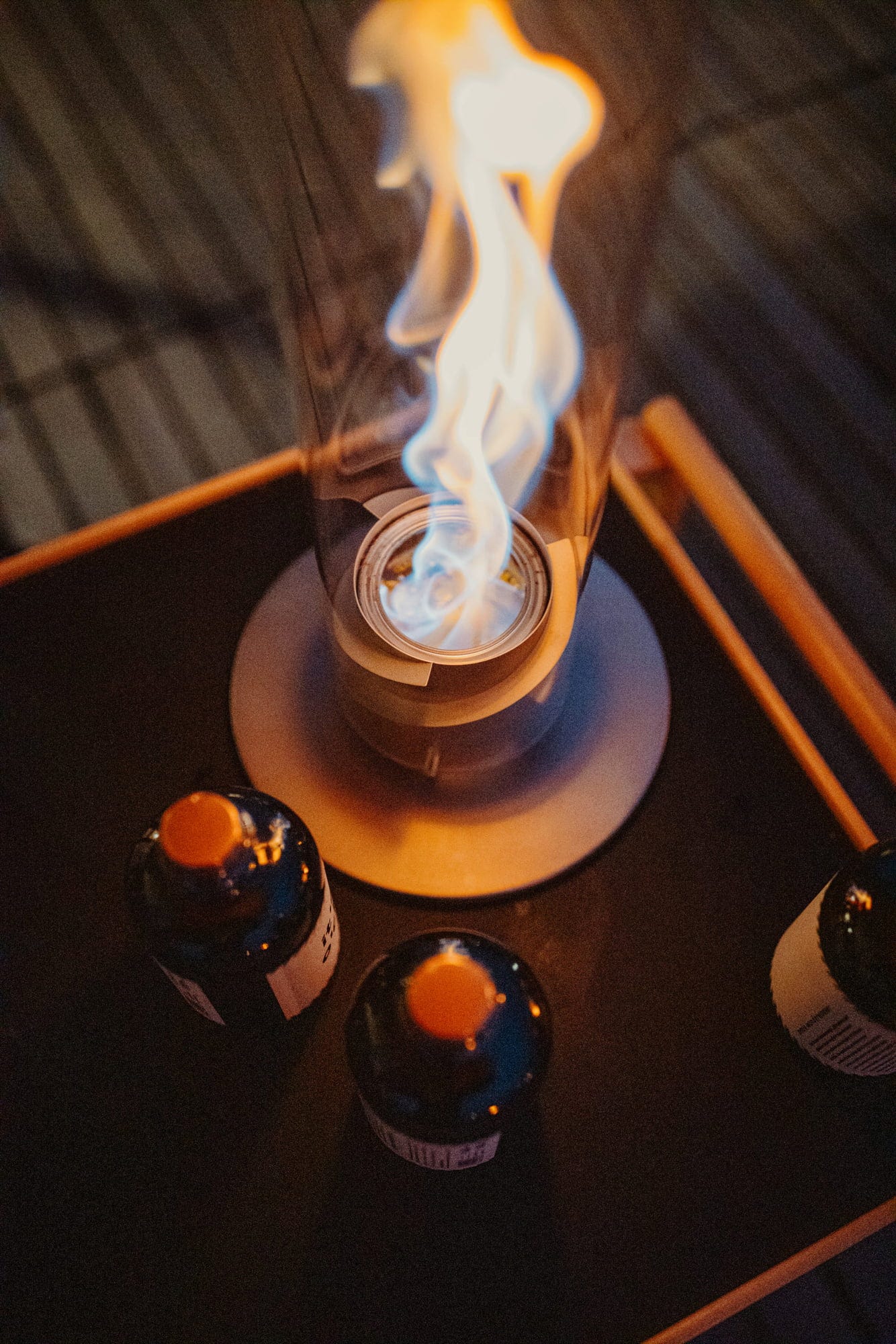 SPIN 90 Tischfeuer, Silber
