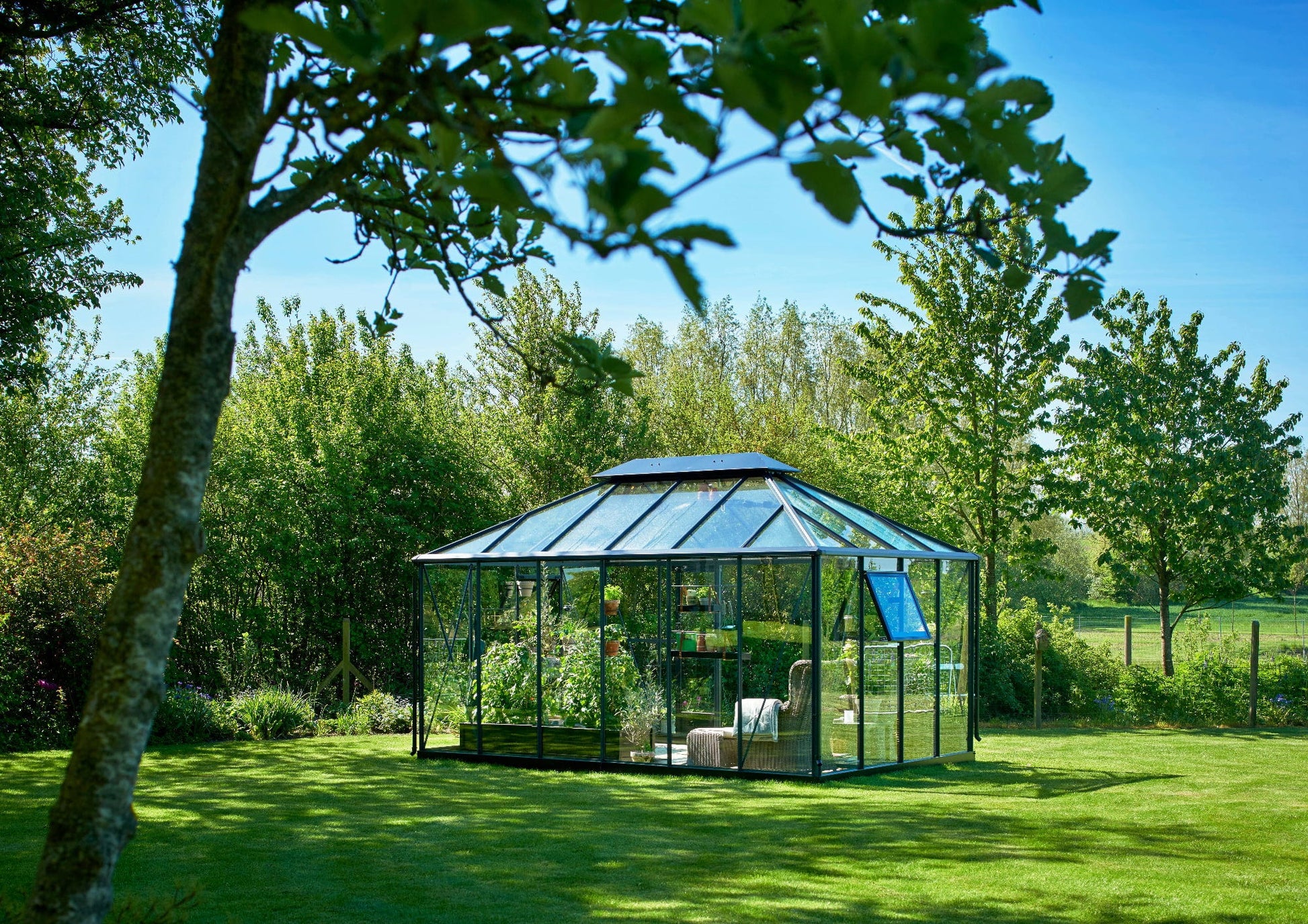 Juliana Gewächshaus Grand Oase - Anthrazit, 13 M²