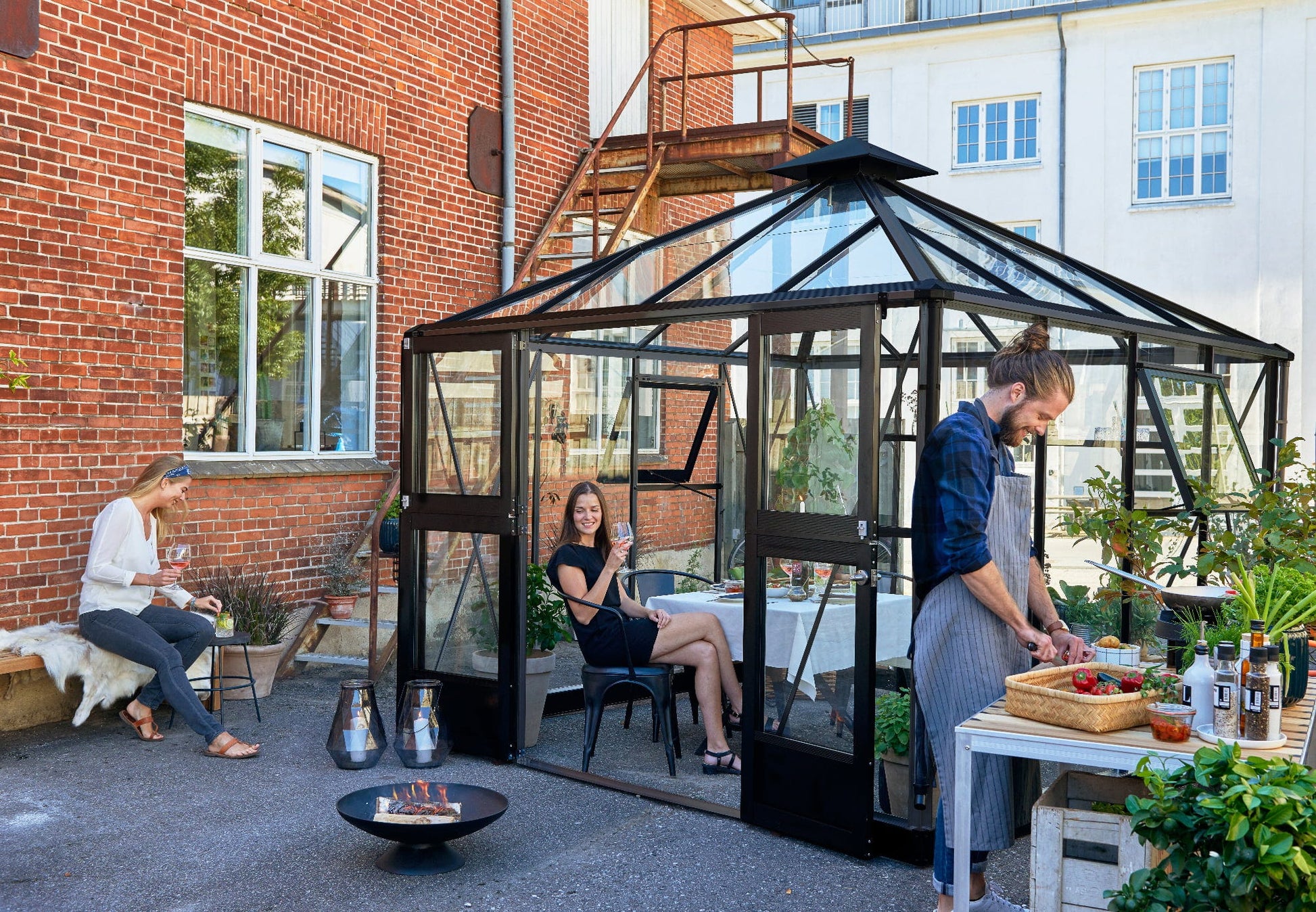 Juliana Gewächshaus Oase - Anthrazit, 8,8 M²