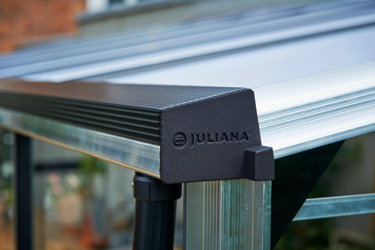 Juliana Gewächshaus Veranda - Alu/Schwarz, 4,4 M²