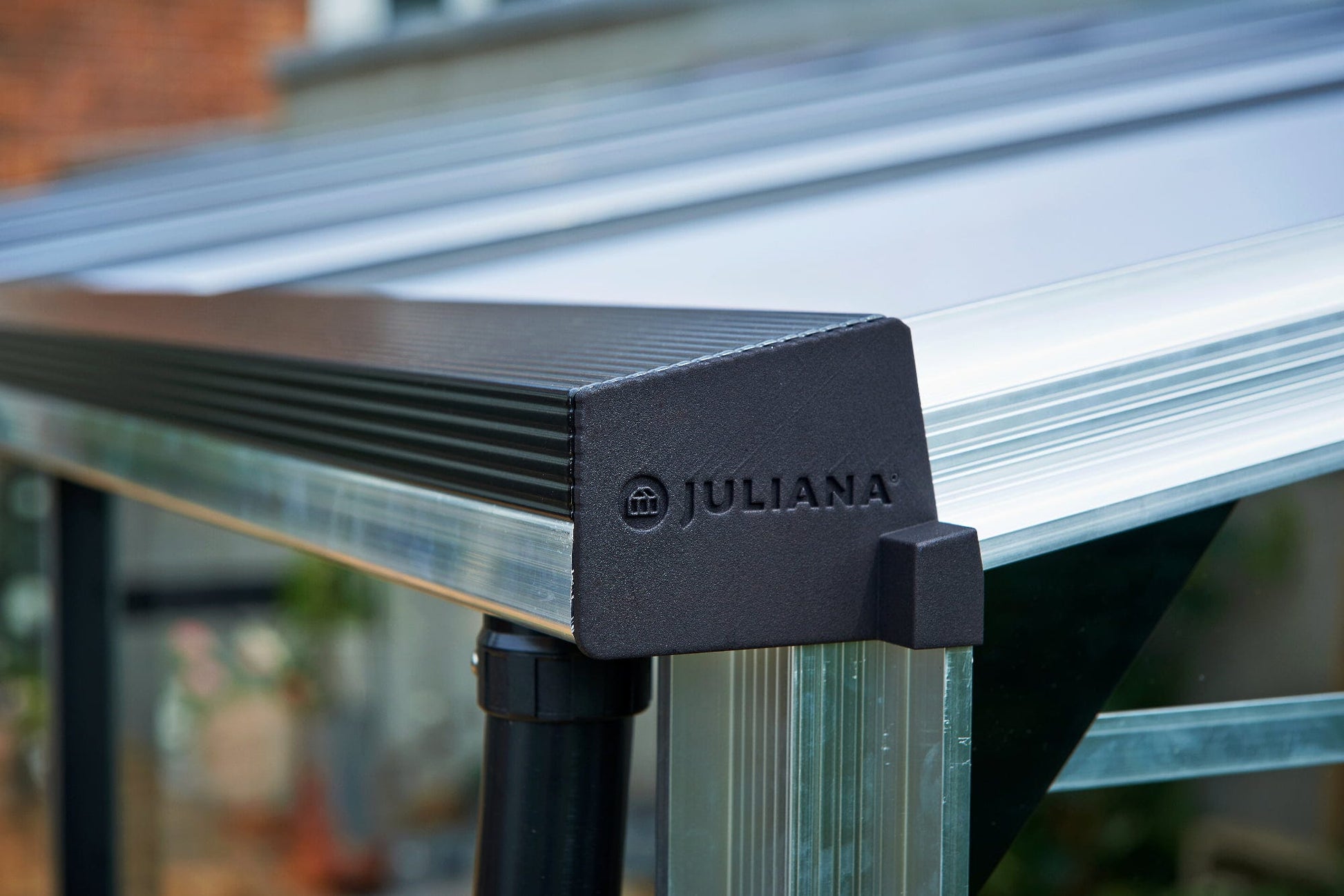Juliana Gewächshaus Veranda - Alu/Schwarz, 4,4 M²