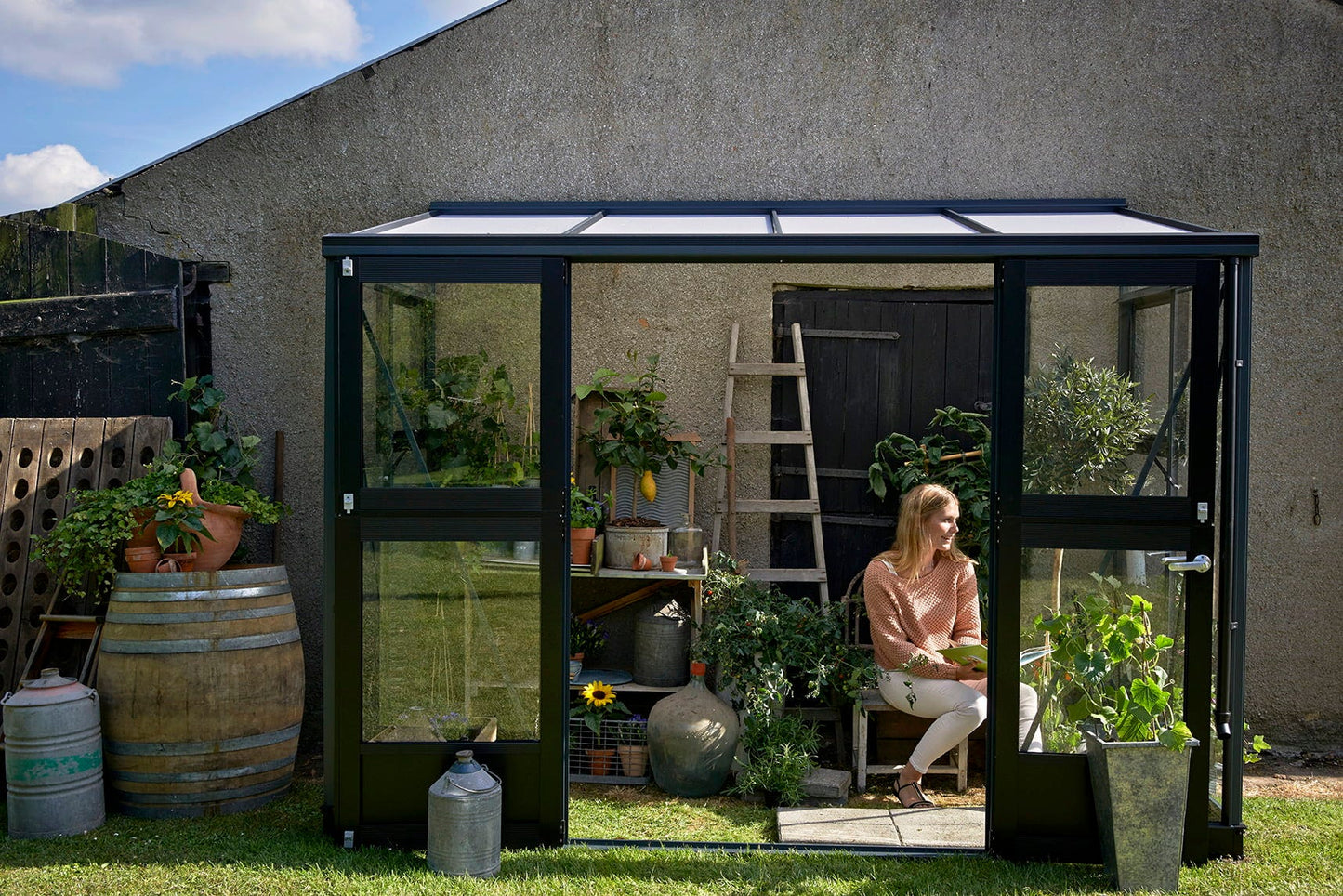 Juliana Gewächshaus Veranda - Anthrazit, 4,4 M²