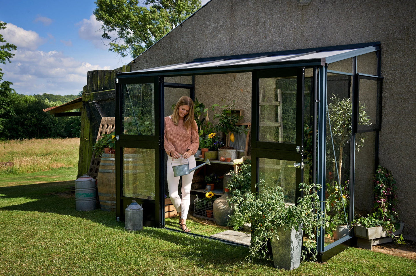 Juliana Gewächshaus Veranda - Anthrazit, 4,4 M²
