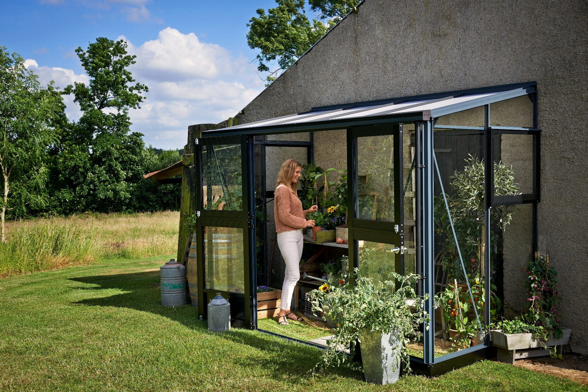 Juliana Gewächshaus Veranda - Anthrazit, 4,4 M²