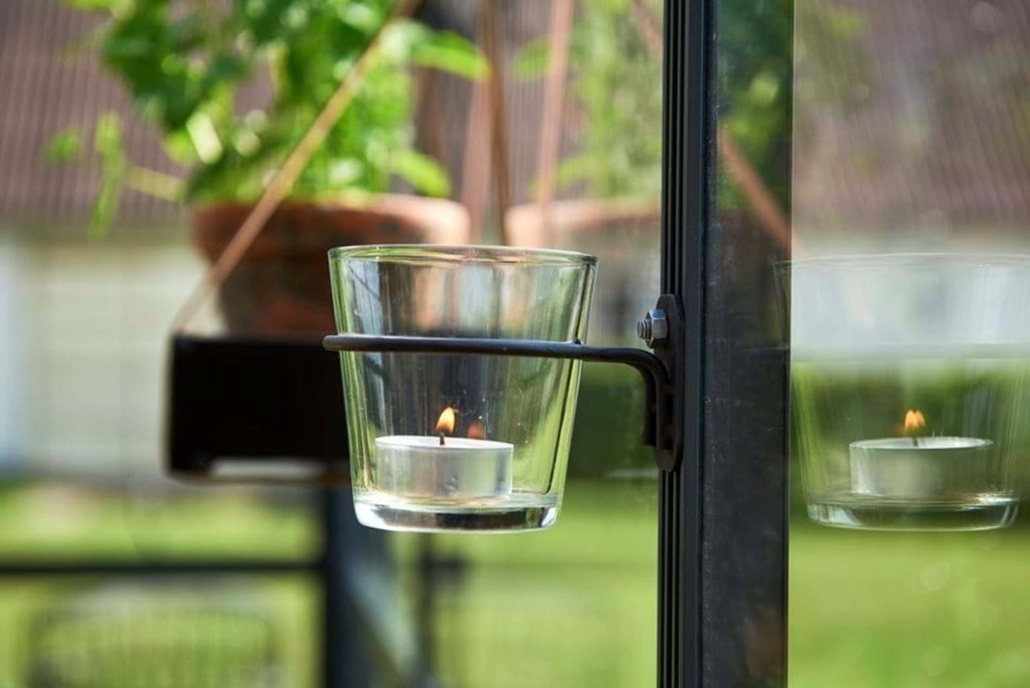 Juliana Teelichthalter Inkl. Glas -Schwarz, 2 Stück