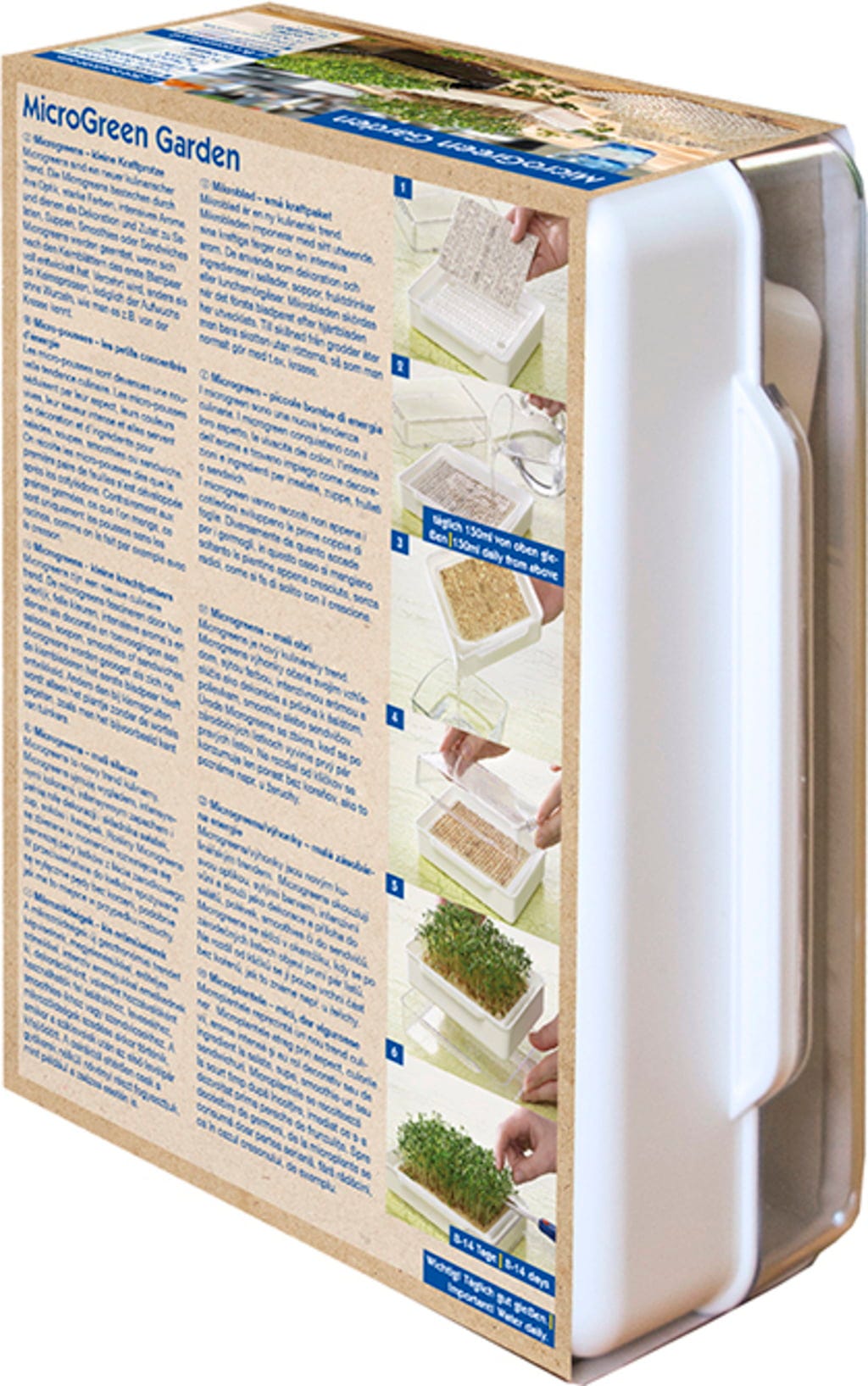  Keimsprossen MicroGreen Garden Starter Set Inkl. 4 BIO Samenpads