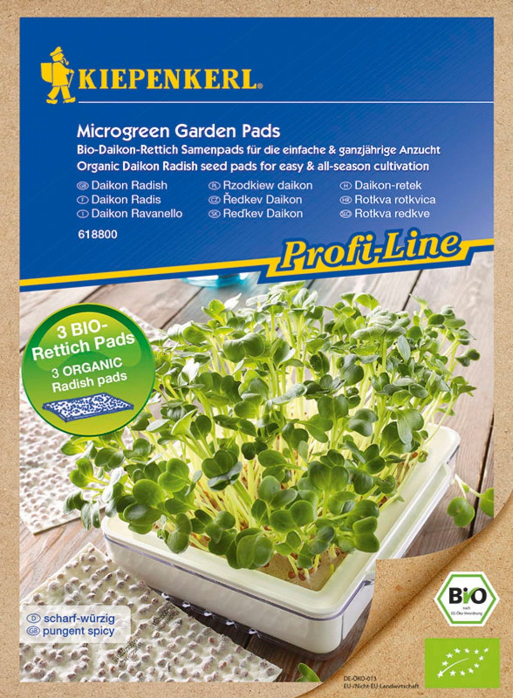  MicroGreen Duo-Garden Nachfüllpads BIO-Daikon-Rettich, 3 Stück