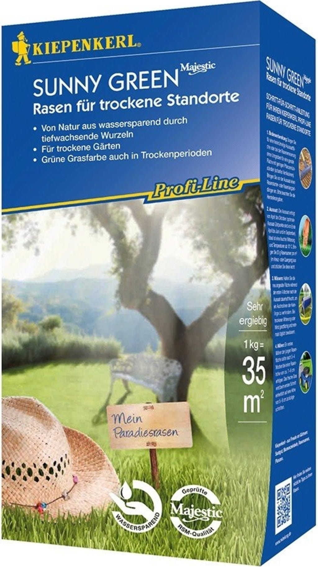  Profi-Line Rasen Für Trockene Standort "Sunny Green", 1 Kg
