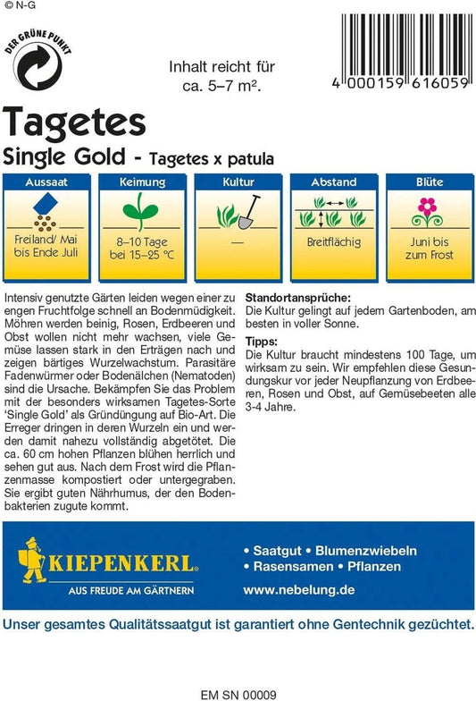  Tagetes "Single Gold" (Nematodenkiller)