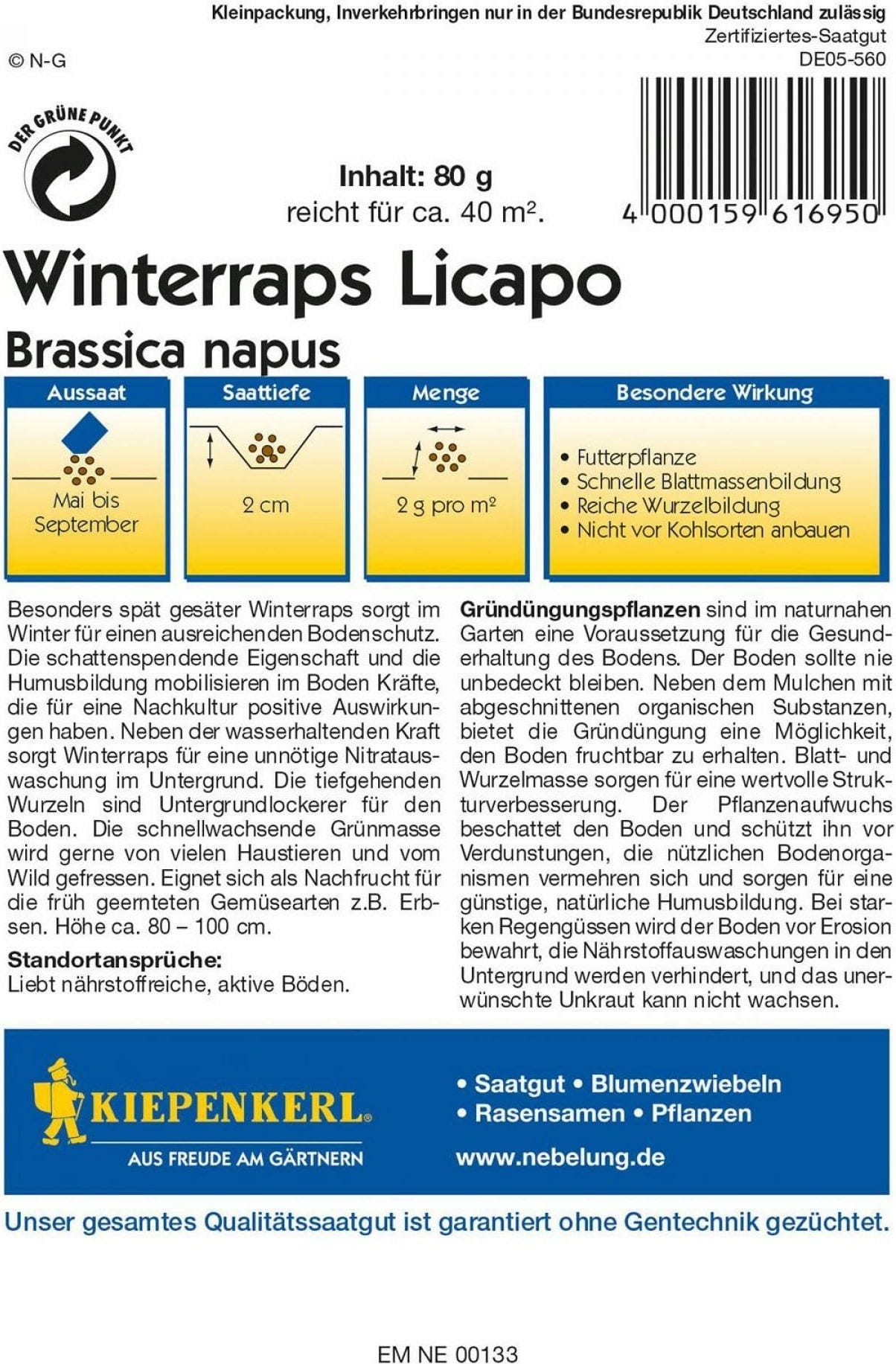  Winterraps "Licapo"