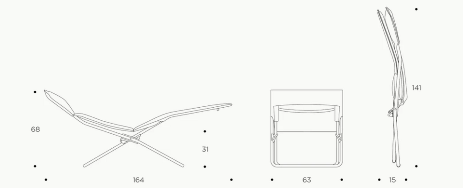 Lafuma BAYANNE Chaiselongue Hedona®, Onyx