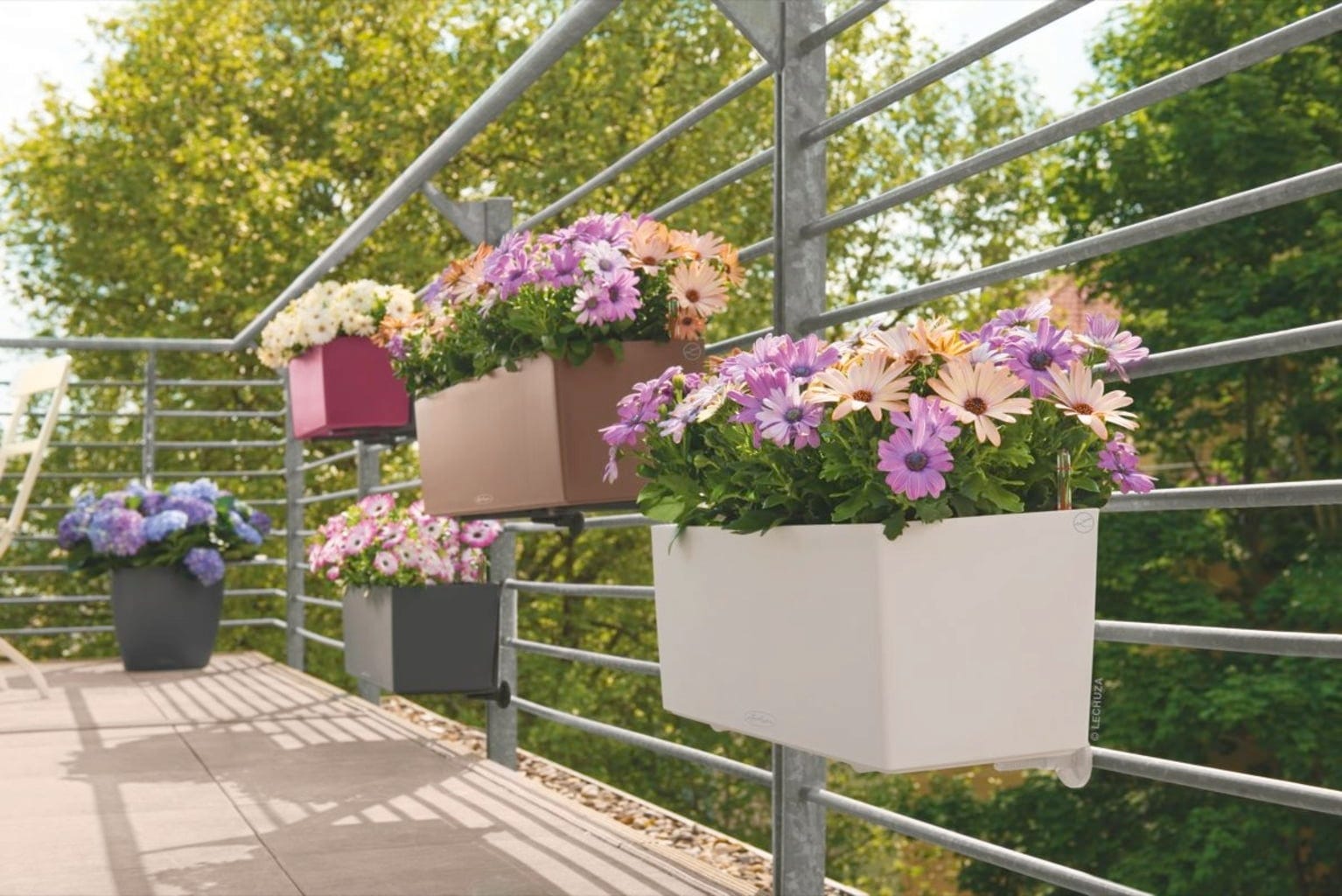 LECHUZA Pflanzgefäß BALCONERA Color 50, Schiefergrau