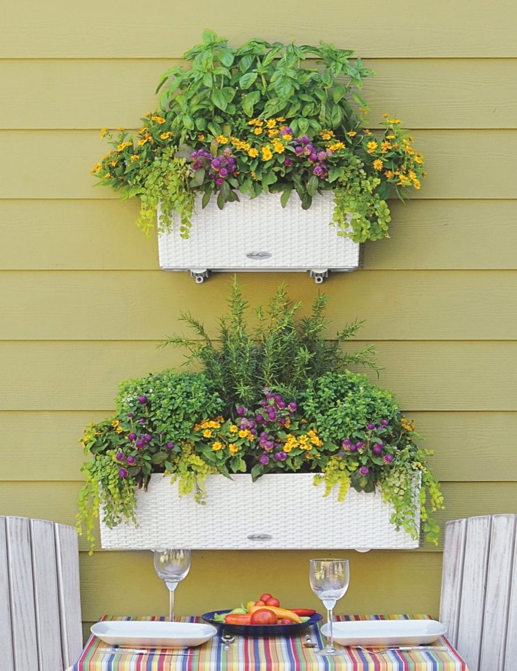 LECHUZA Pflanzgefäß BALCONERA Cottage 80, Weiß