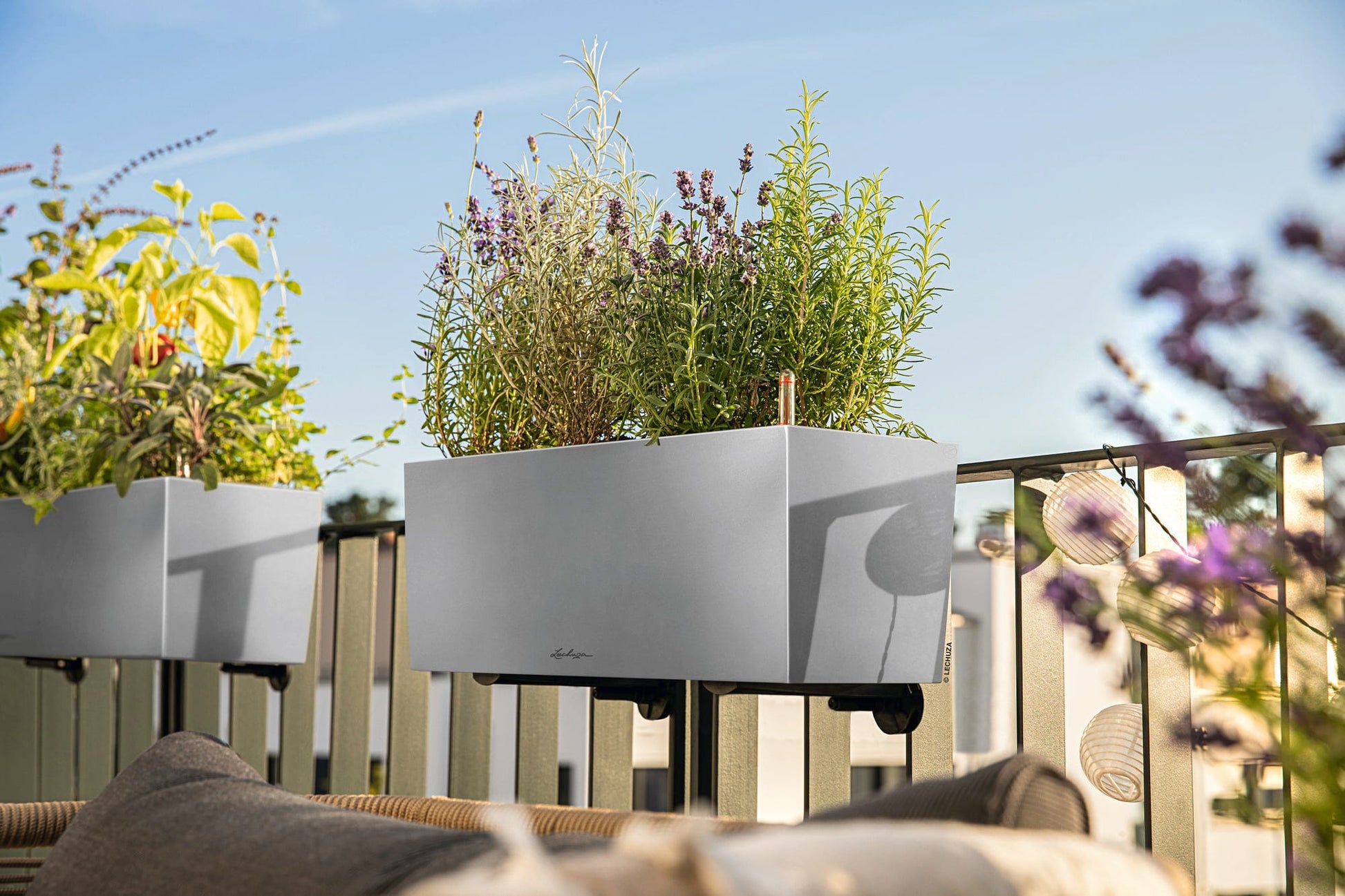 LECHUZA Pflanzgefäß BALCONERA Steel, 50 Cm