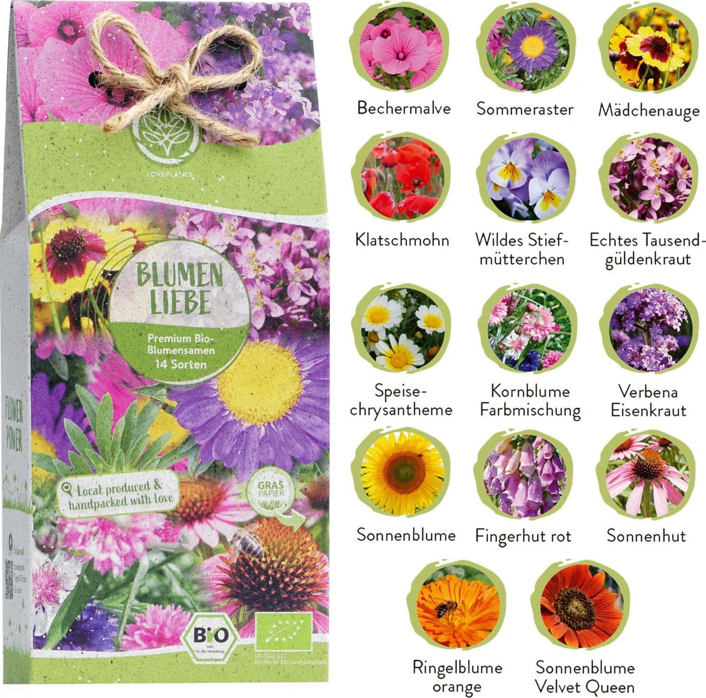  Bio Blumensamen Set