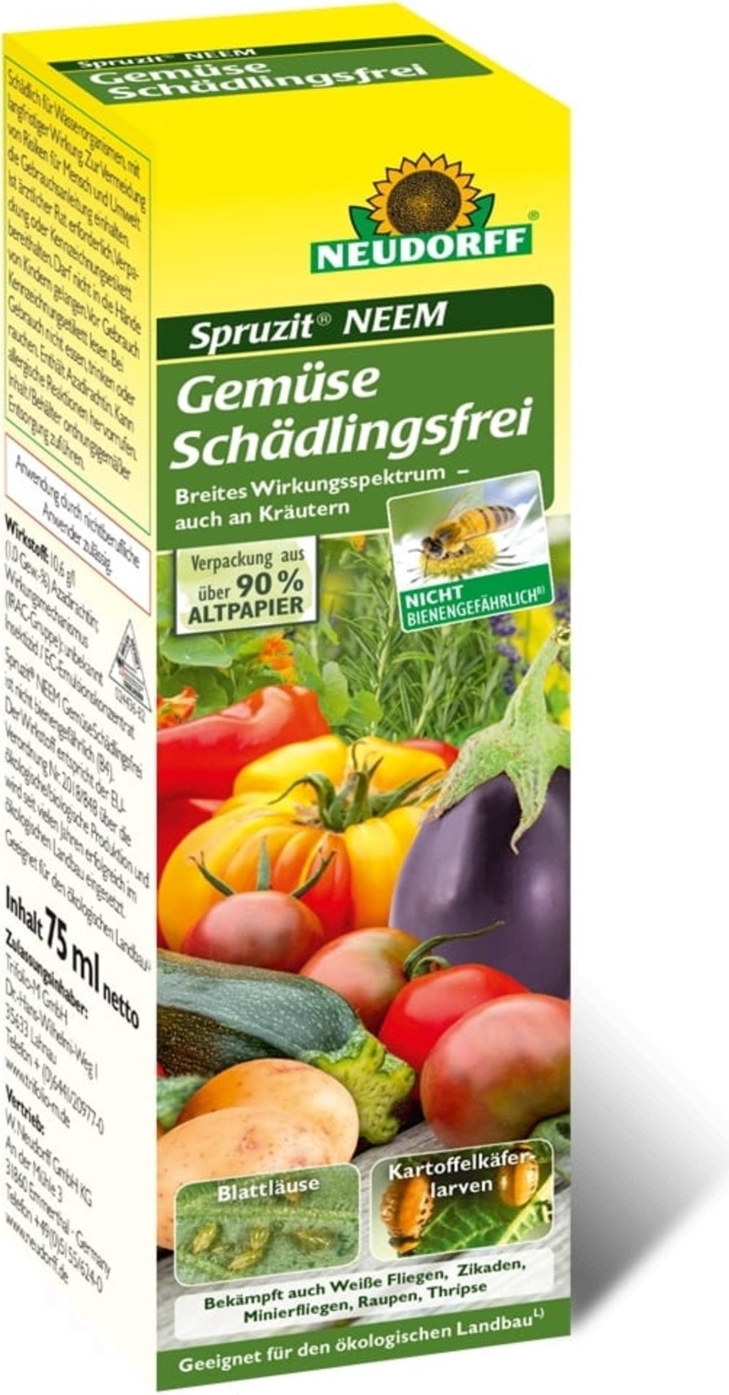  Spruzit NEEM GemüseSchädlingsfrei, 75 Ml - Reg. Nr. 2699-914