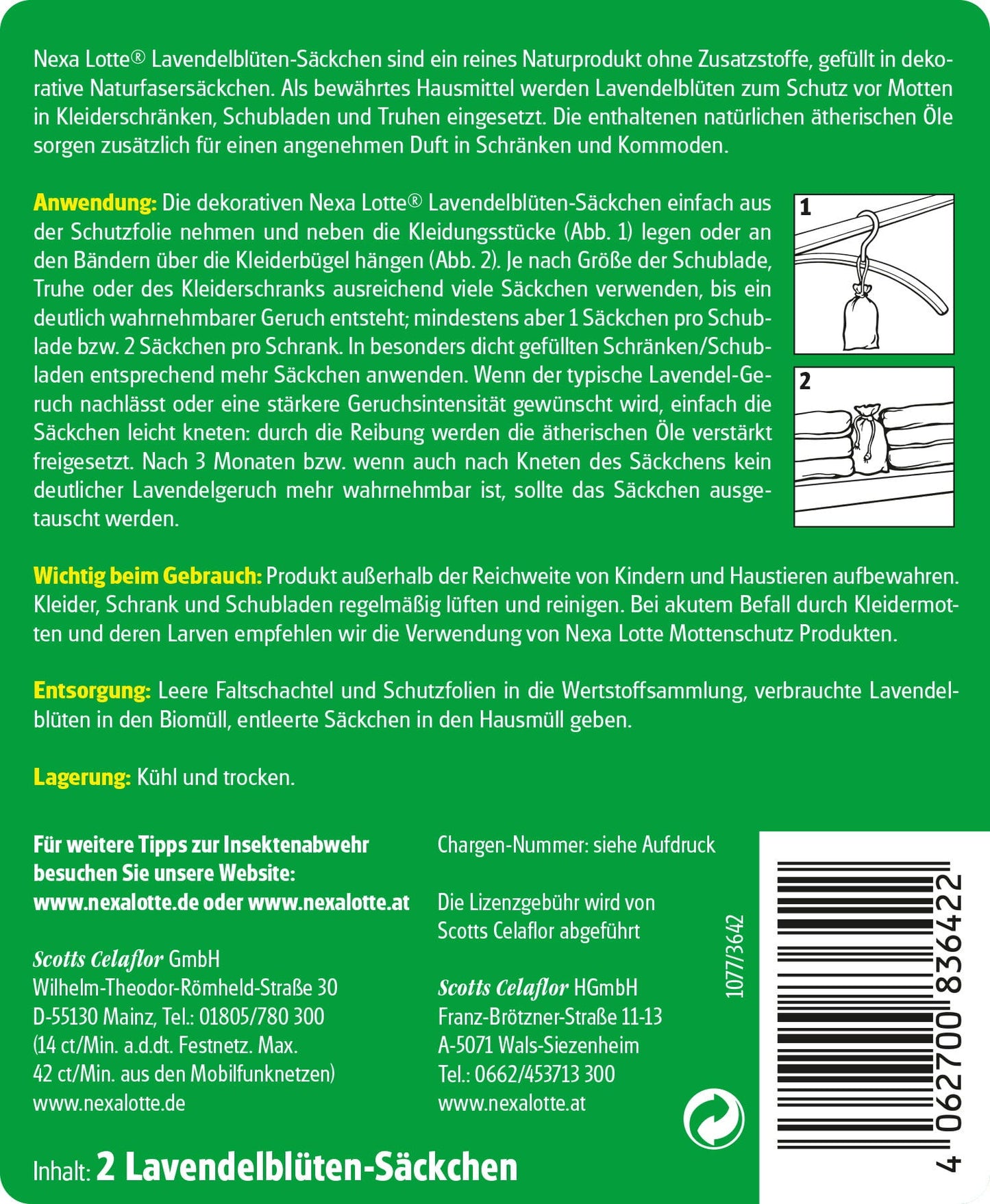  Lavendelblüten Säckchen, 2 Stück