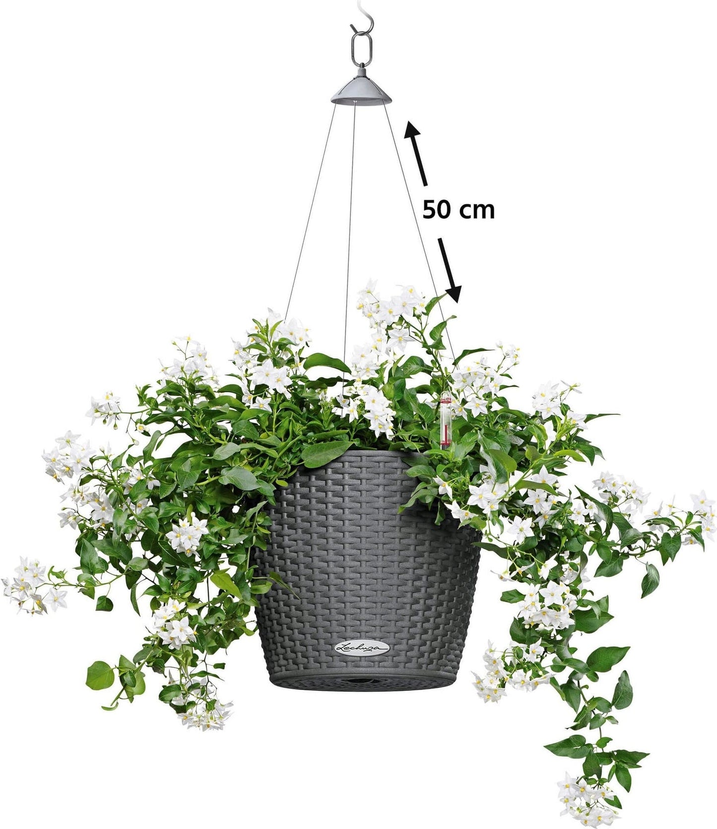 LECHUZA Blumenampel NIDO Cottage 28, Granit