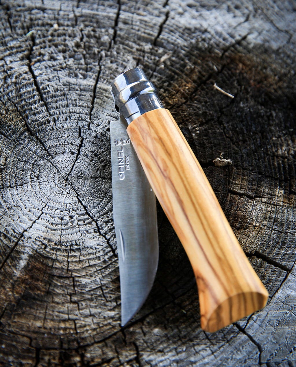 Opinel Klappmesser T.C. N°08, Olivenholz