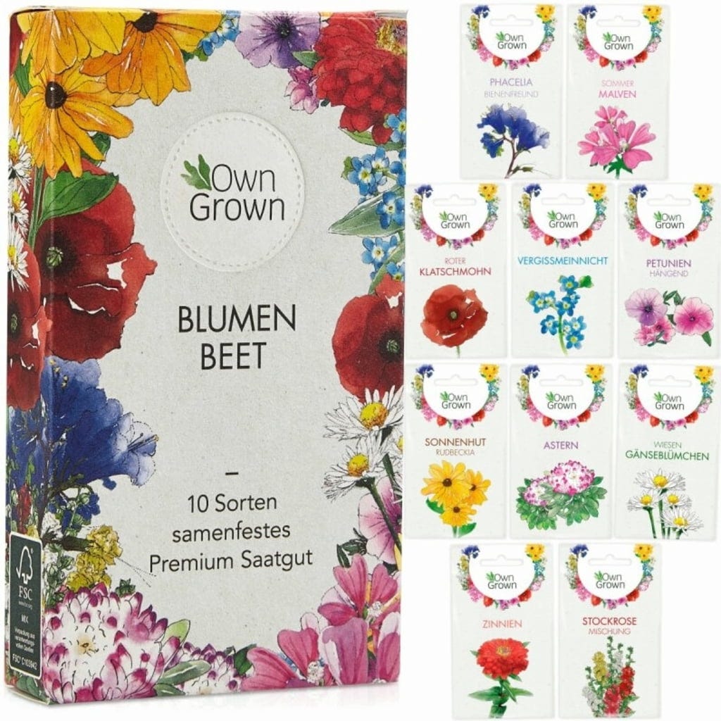  Blumen Beet 10er Set