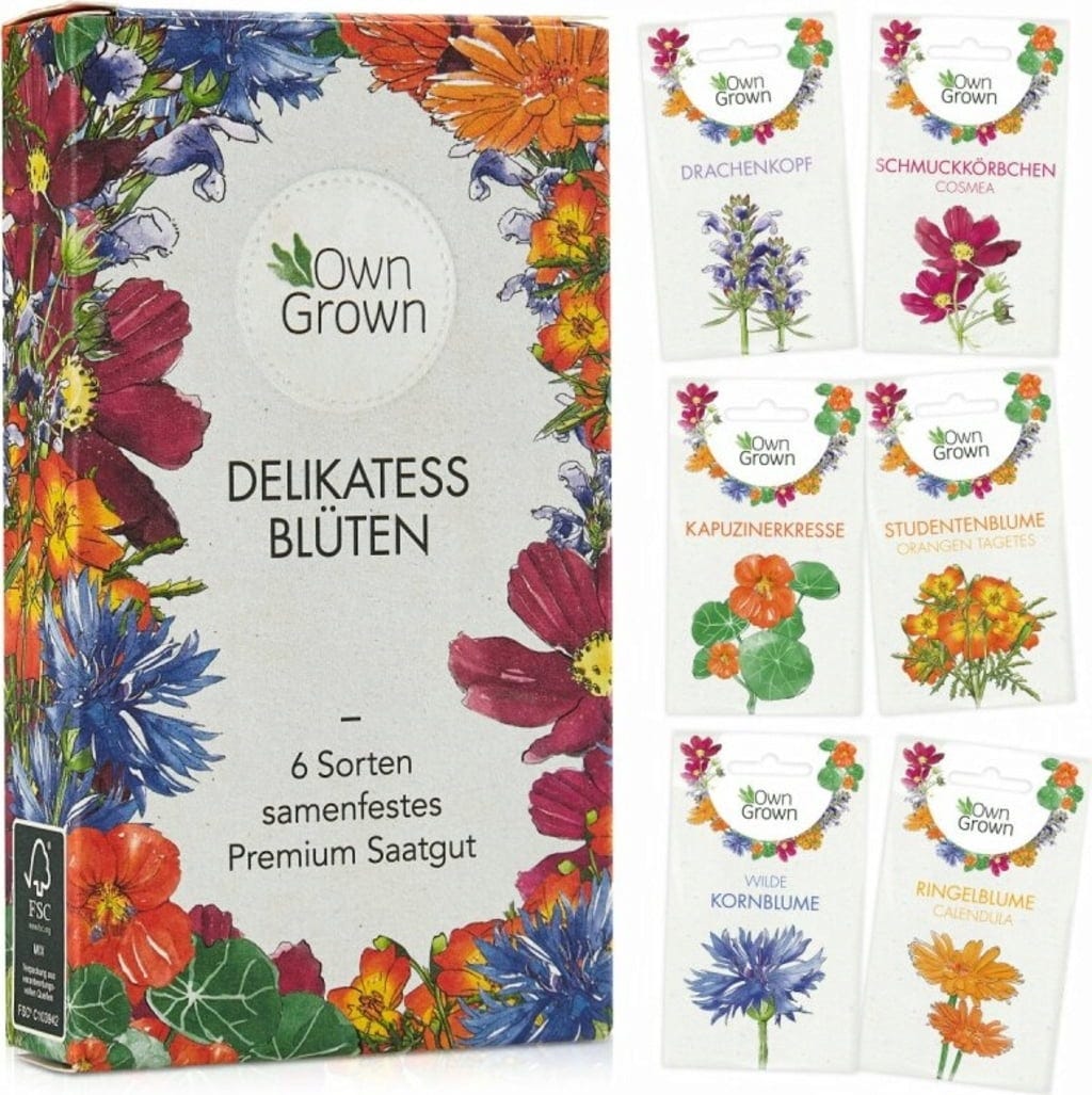  Delikatess-Blüten 6er Saatgut-Set