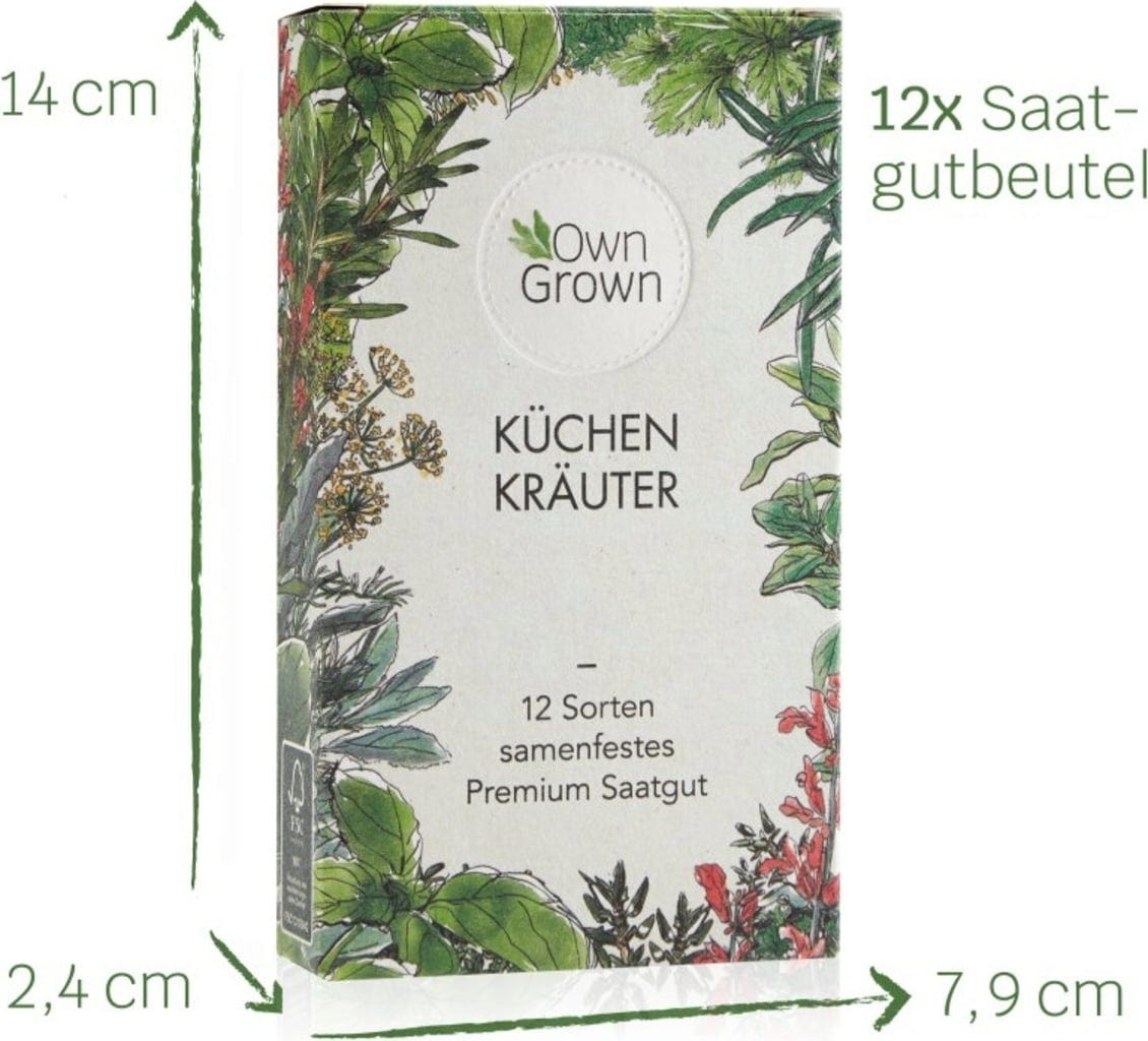  Küchen-Kräuter 12er Saatgut-Set