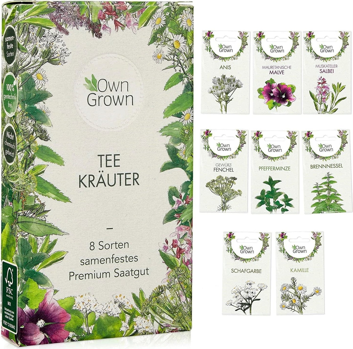  Teekräuter-Samen 8er Set