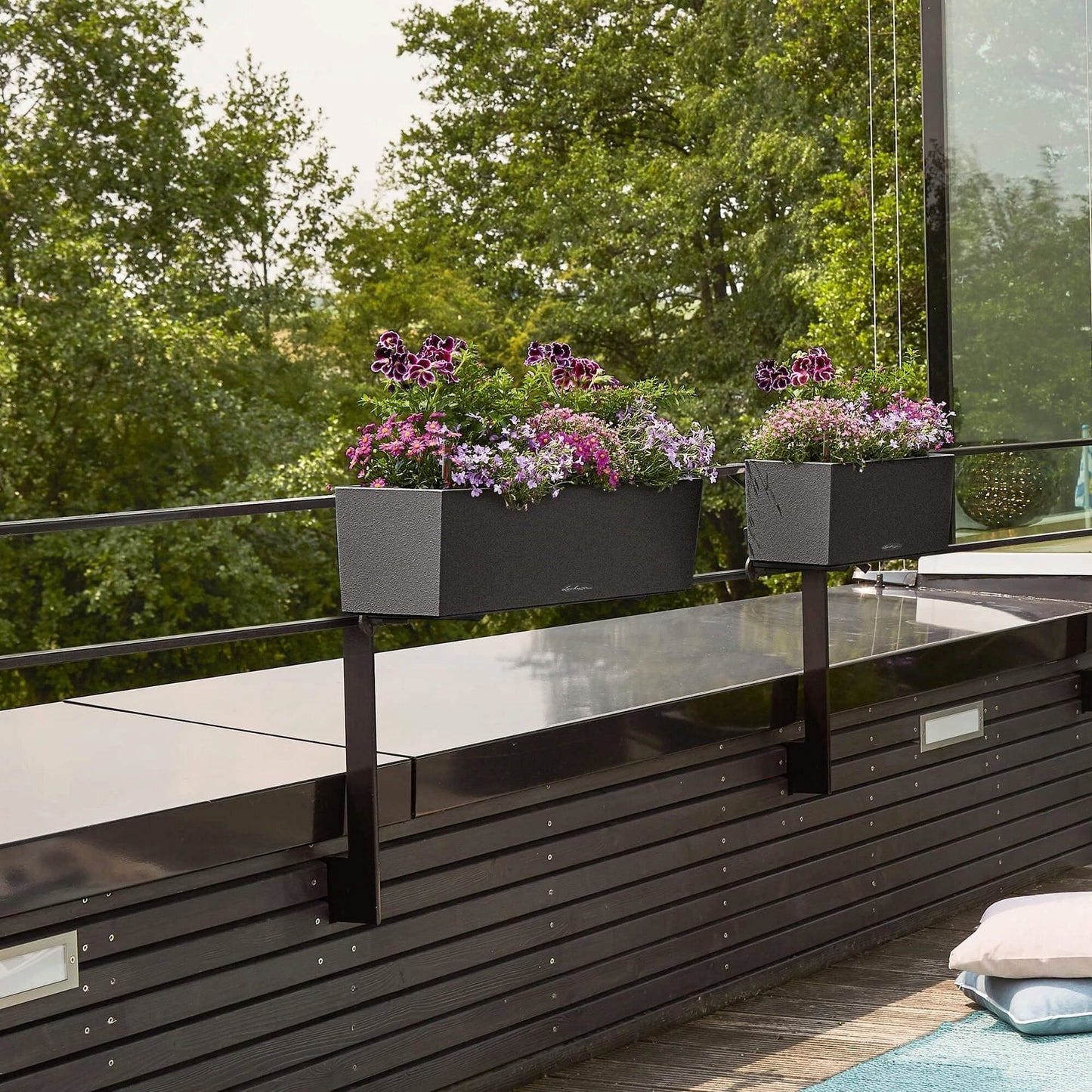 LECHUZA Pflanzgefäß BALCONERA Stone 80, Quarzweiß