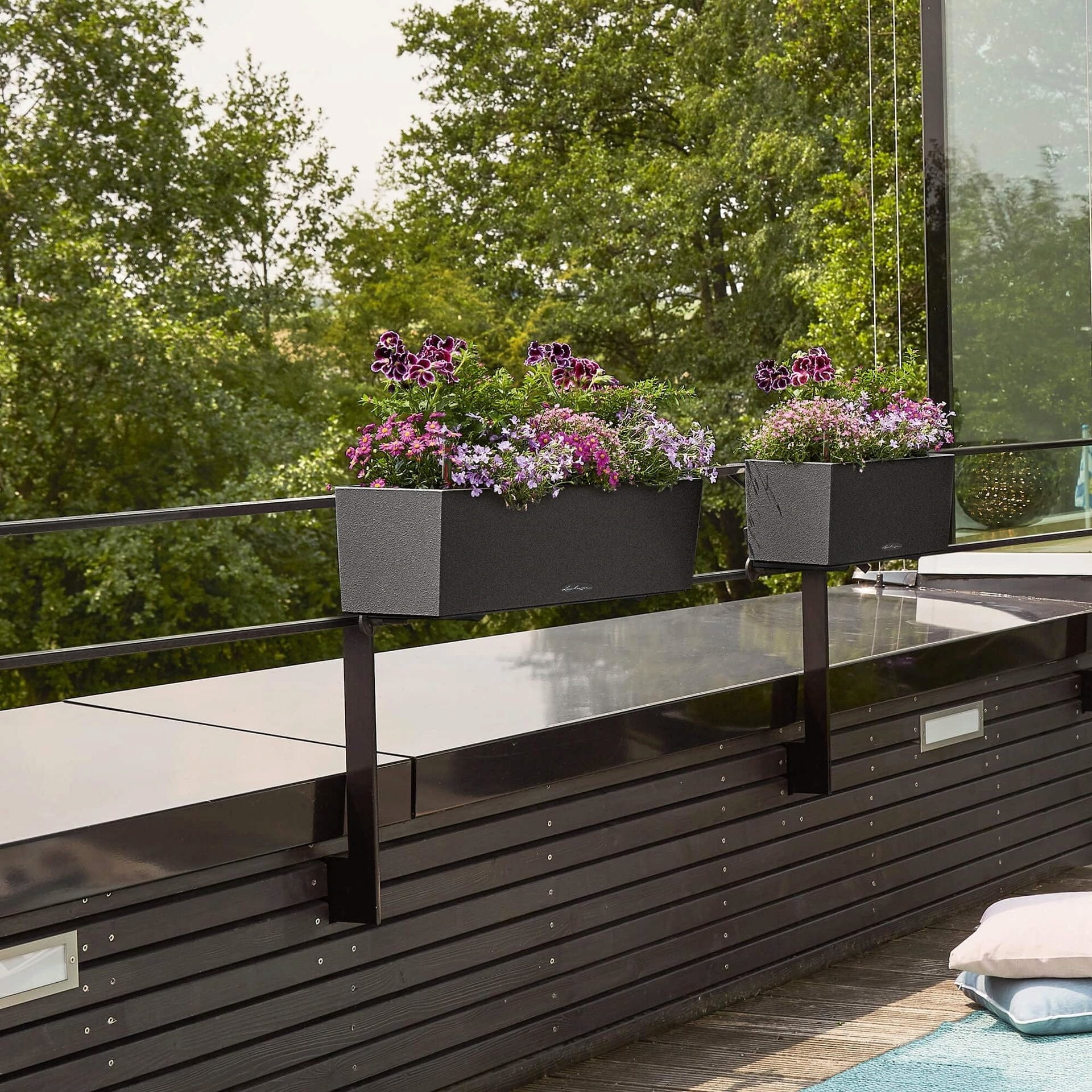 LECHUZA Pflanzgefäß BALCONERA Stone 80, Quarzweiß