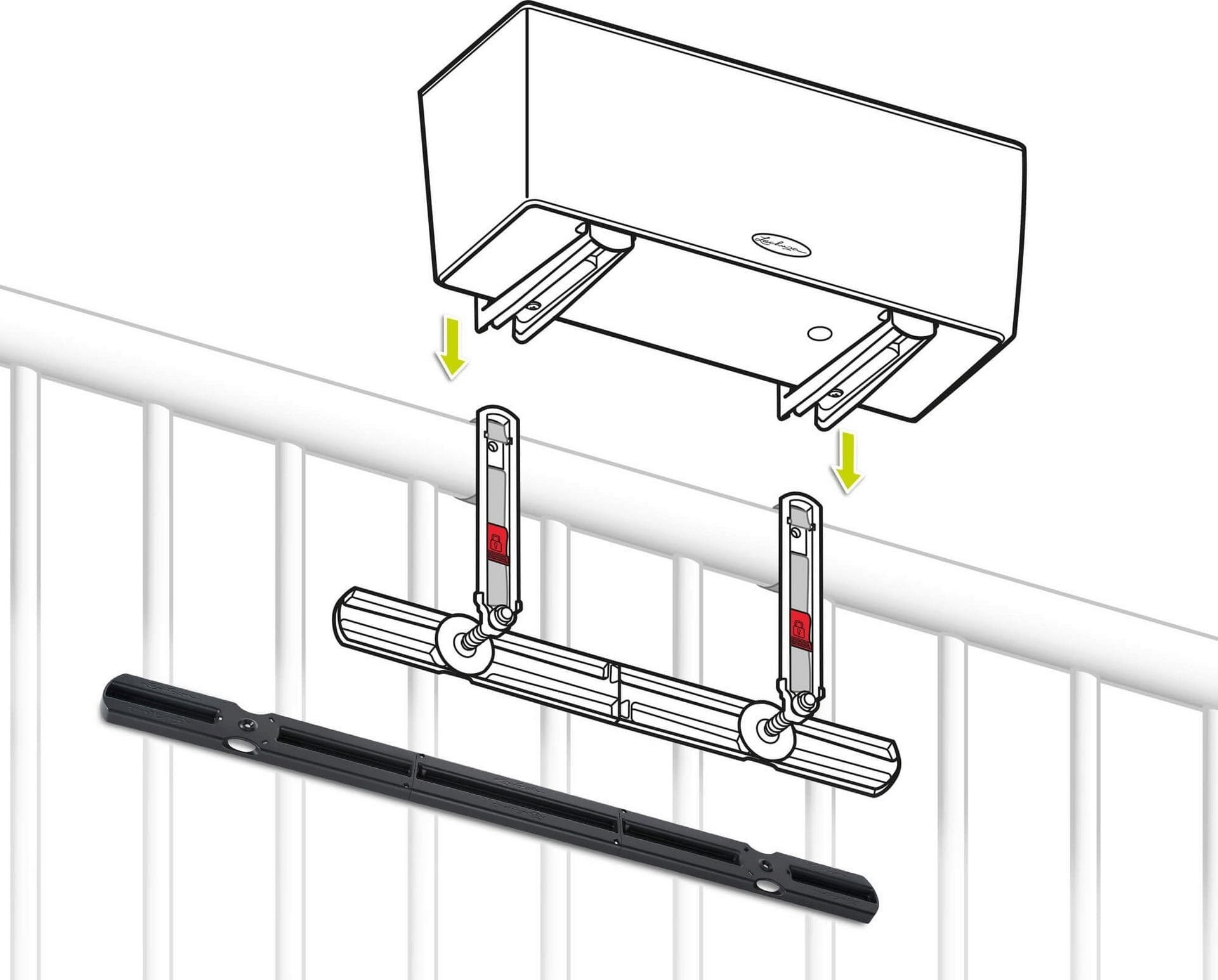 LECHUZA Pflanzgefäß BALCONERA Stone 80, Quarzweiß