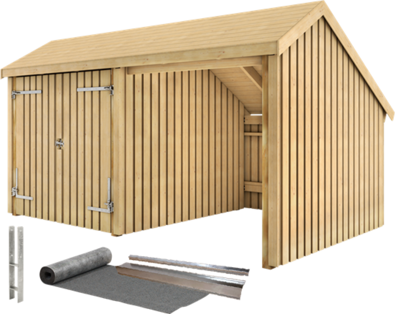 Plus Multi Gartenhaus 2 Module Mit Doppeltür Inkl. Zubehör