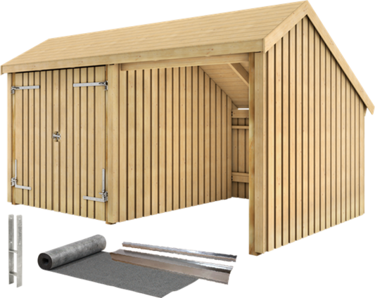 Plus Multi Gartenhaus 2 Module Mit Doppeltür Inkl. Zubehör
