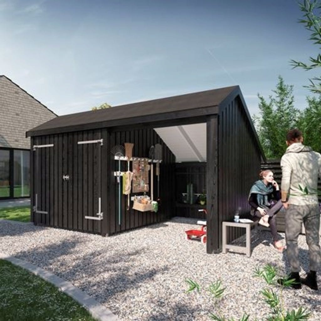 Plus Multi Gartenhaus 2 Module Mit Doppeltür Inkl. Zubehör