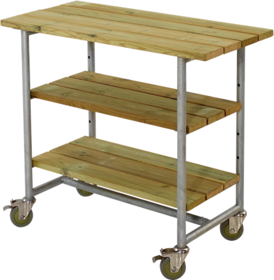 Plus Urban Picnic Pflanz-/Grilltisch Mit 2 Regale, Kiefer