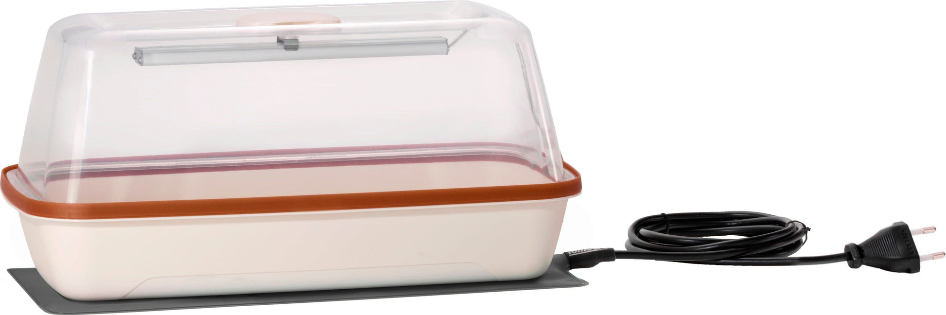  Gewächshaus & Pflanzkasten BoQube M PLUS LED & Heizmatte - Creme/Kupferbraun