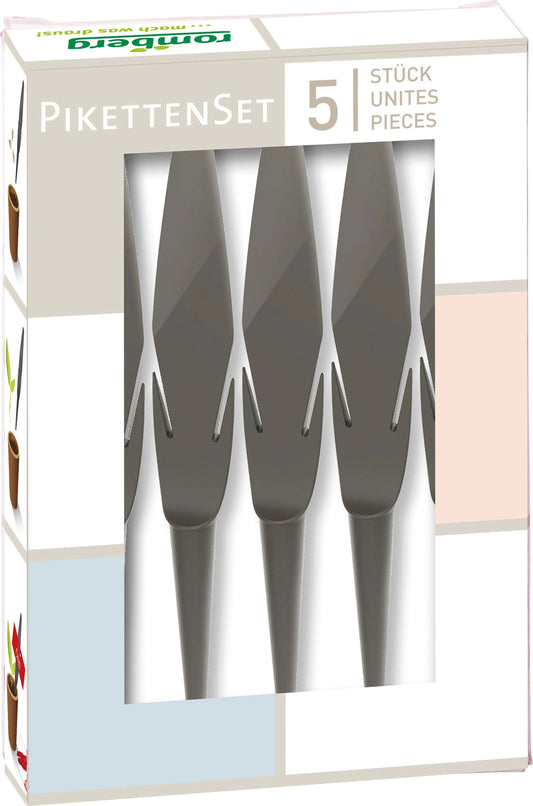  Piketten Set Inkl. Etikettenhalter & Pikierstab, 5er-Set