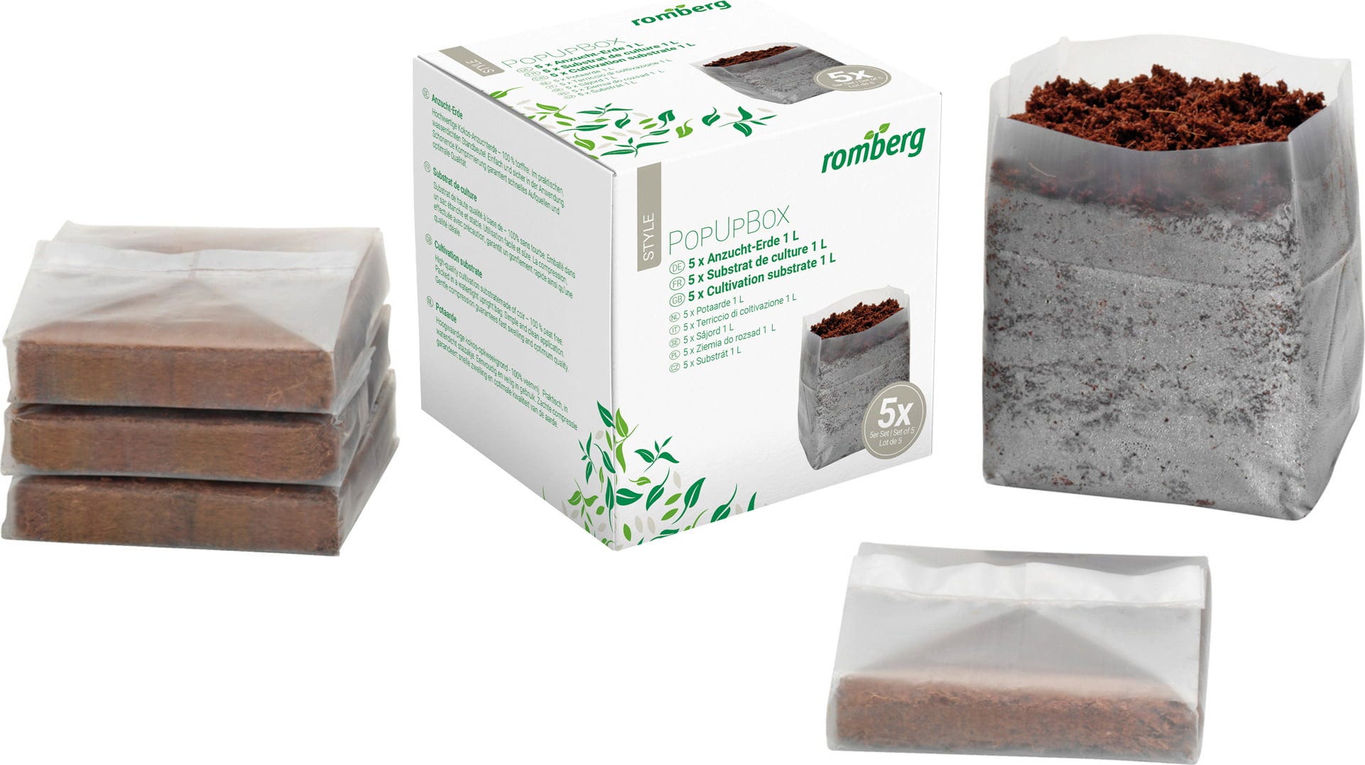  POP UP BOX Anzucht-Erde - 5 X 1 Liter