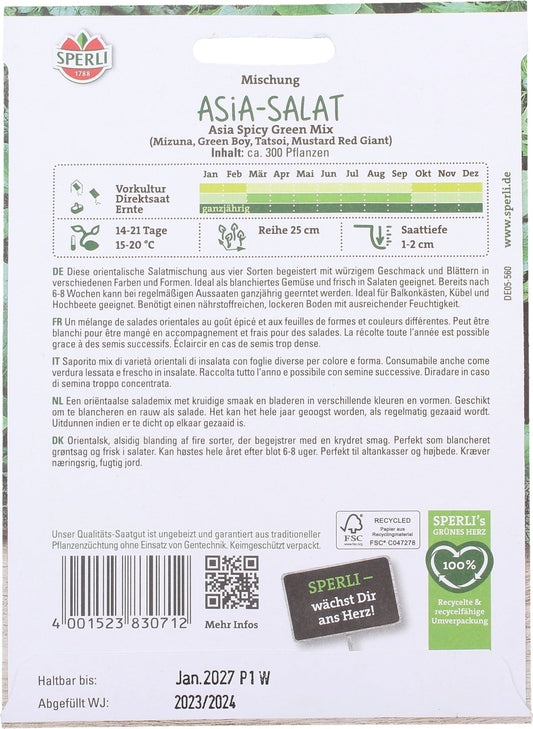  Salat Mischung "Asia Spicy Green Mix"