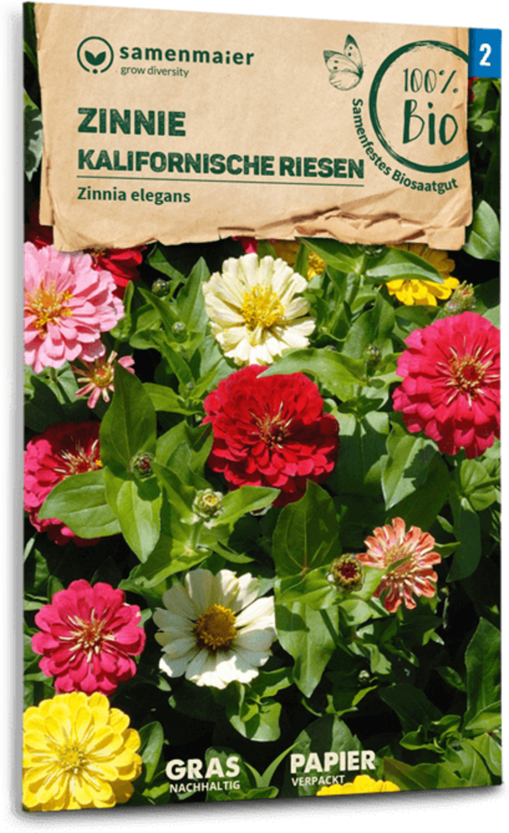  Bio Zinnie "Kalifornische Riesen"