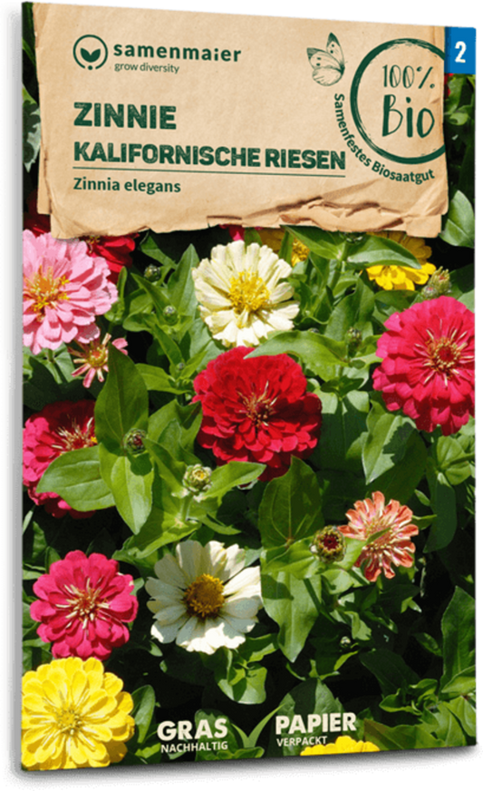  Bio Zinnie "Kalifornische Riesen"