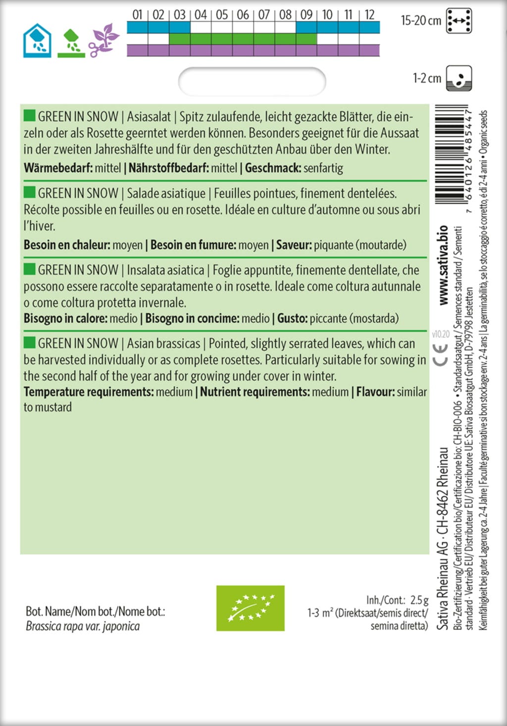  Bio Asiasalat "Green In Snow"
