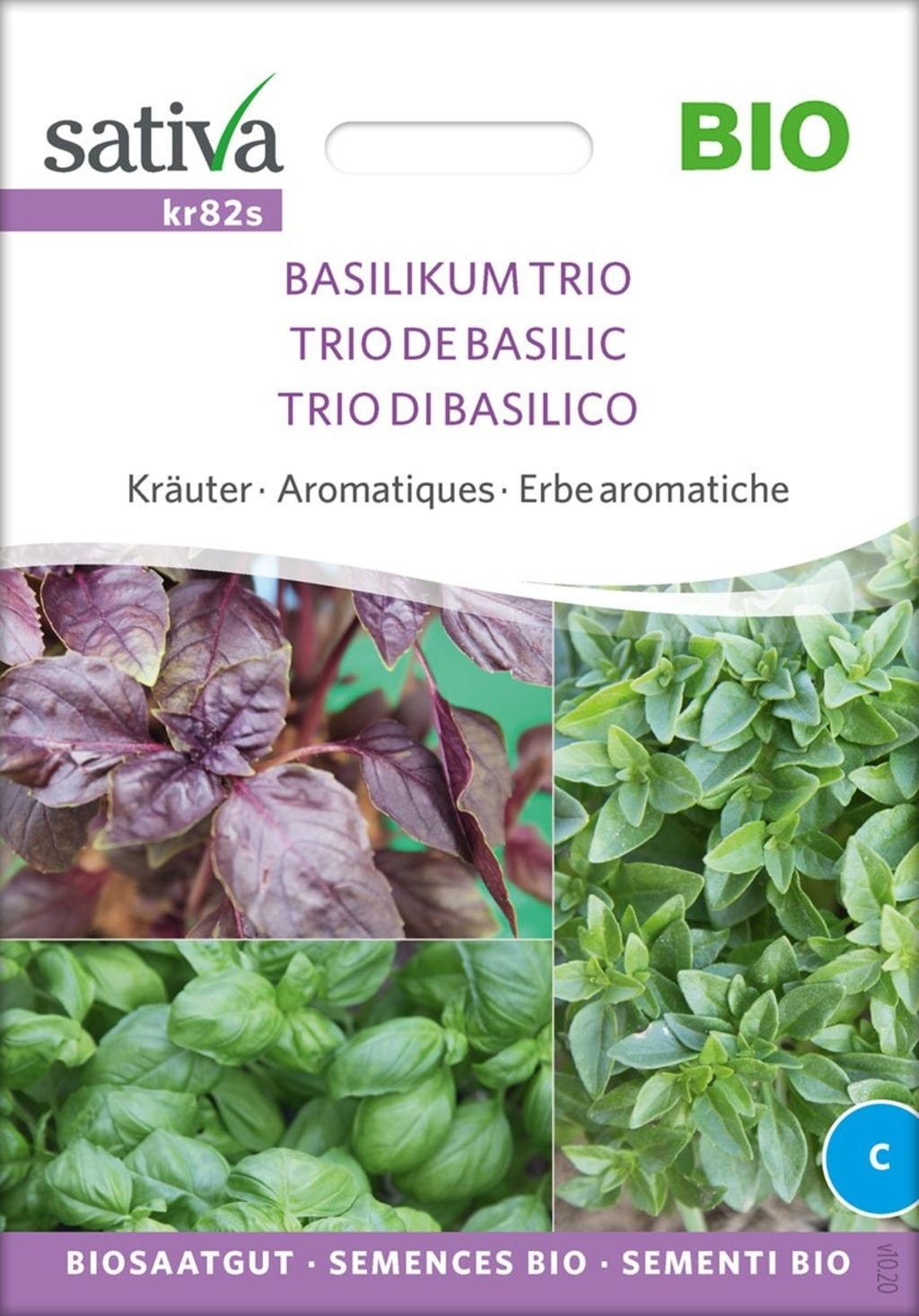  Bio Kräuter "Basilikum Trio Saatscheiben"
