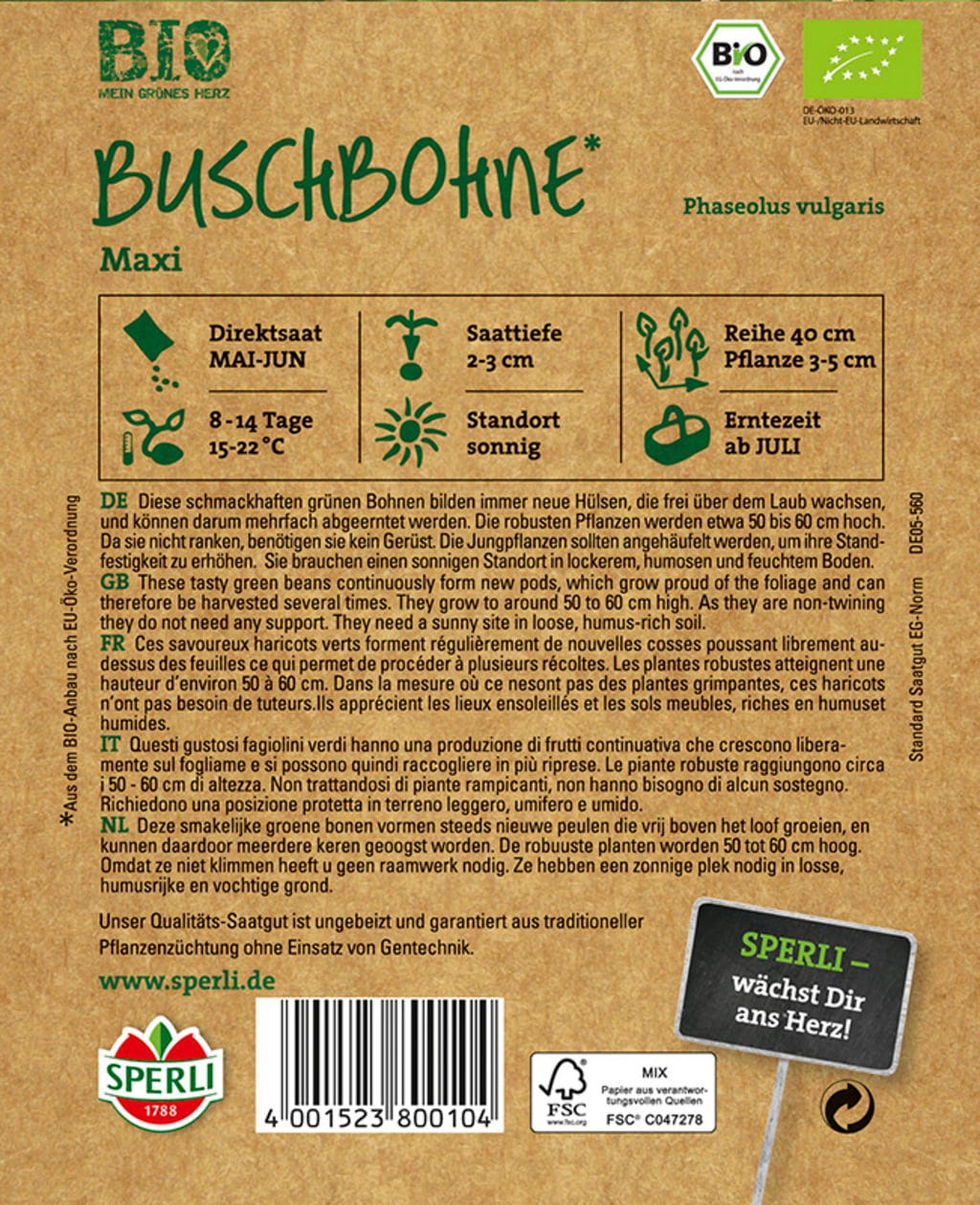  Bio Buschbohne Gr.