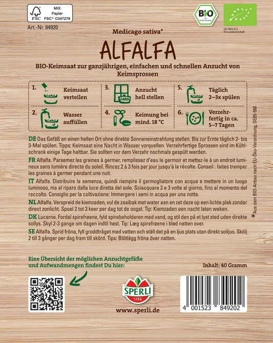 Bio Keimsprossen Alfalfa