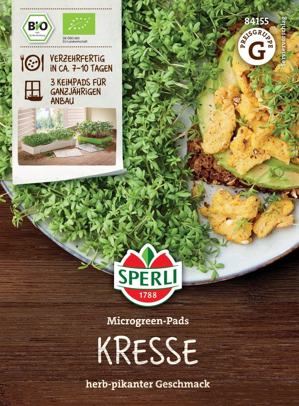  Bio Microgreen-Pads Kresse