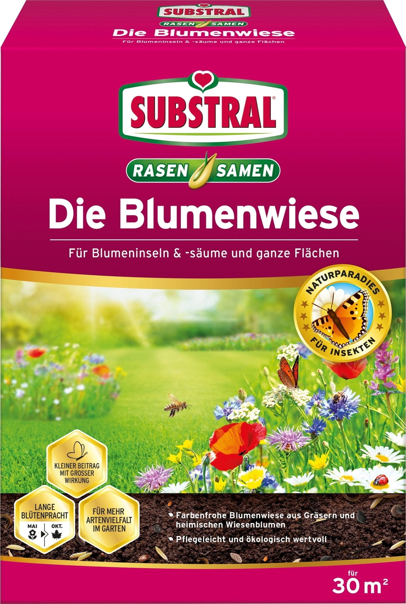  "Die Blumenwiese" Rasen- & Blumensamen, Für 30 M² (300 G)