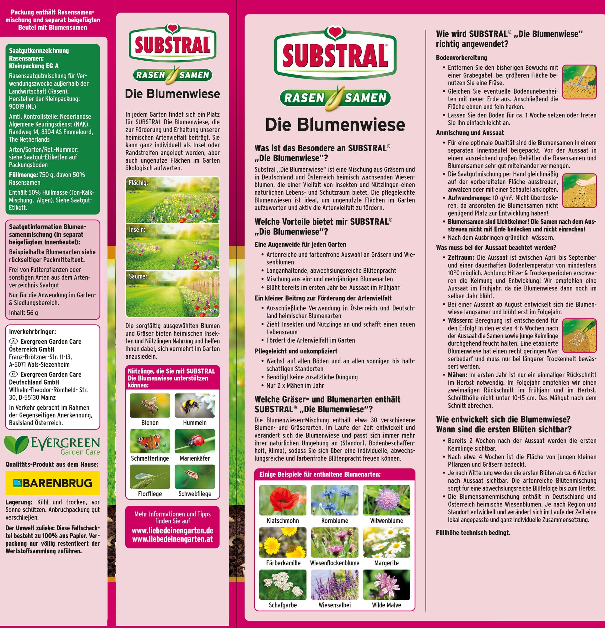  "Die Blumenwiese" Rasen- & Blumensamen, Für 30 M² (300 G)